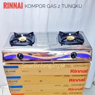 Rinnai Kompor Gas 2 Tungku Stainless Ri522E/Kompor Gas Rinnai 2 Tungku