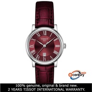Tissot T122.210.16.373.00 Women's Quartz T-Classic Carson Premium Lady Maroon Leather Strap Watch