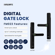 【HDB Favorite】SINGGATE FM023 Premium Smart Sync Digital Gate Lock 5 Unlocking Method