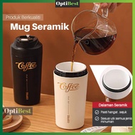 OPTIBEST Seramic Tumbler Ceramik Botol Termos (480Ml) Seramik Vakum Termos Termos Flask Termos Botol