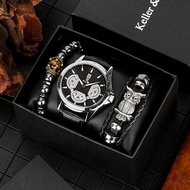 63k New Fashion Men Watches Luxury Quartz Wristwatch Owl Bracelet Set Calendar Men Watch Origi AXN
