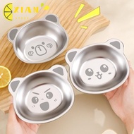 XIANS Kid Meal Bowl, Cute Bear Design Eco-Friendly Children Food Container,  316 Stainless Steel 350