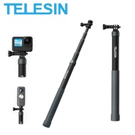 TELESIN 3M Carbon Fiber Invisible Selfie Stick Monopod For GoPro Insta360 DJI Action Camera