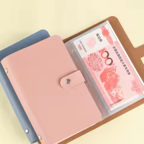 Banknote Collect Album Solid Color Money Saving Book Cash Holder Bill Organizer Photocard Collect St