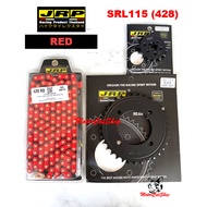 Rantai JRP (RED) Sprocket JRP (BLACK 428) Set Yamaha SRL115-Fi JRP Thailand