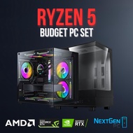 BUDGET GAMING PC SET AMD RYZEN 5/NVIDIA GTX RTX 1660S/3050/3060TI/4060/RADEON RX 6600XT  - NEXTGENPC