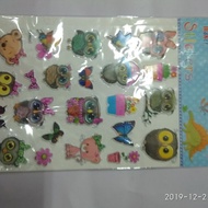 Sticker colourful burung hantu