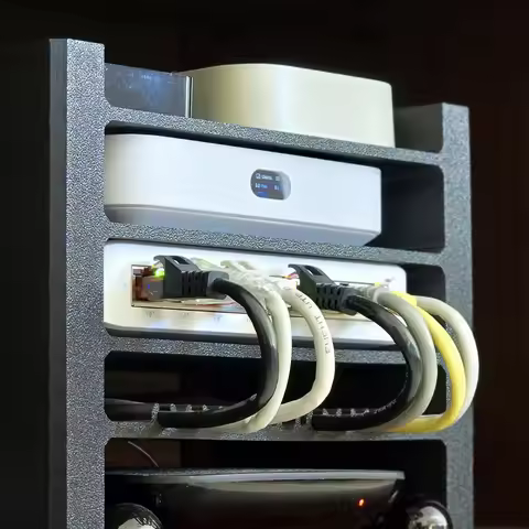 Desktop Mini Rack Mount For Unifi Switch Router Organizer Stand Bracket Home Network Equipment Stora
