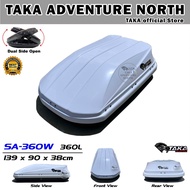 TAKA MD-360 Car Roof Box [Explorer Series] [L Size] [Glossy Black / White] Cargo ROOFBOX