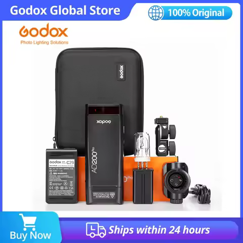 Godox AD200Pro Outdoor Flash Light 200Ws TTL 2.4G 1/8000 HSS 0.01-1.8s Recycling with 2900mAh Batter