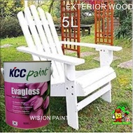 5L ( WHITE ) KCC HIGH GLOSS EVAGLOSS HEAVY DUTY GLOSS PAINT WOOD AND METAL FINISH WHITE