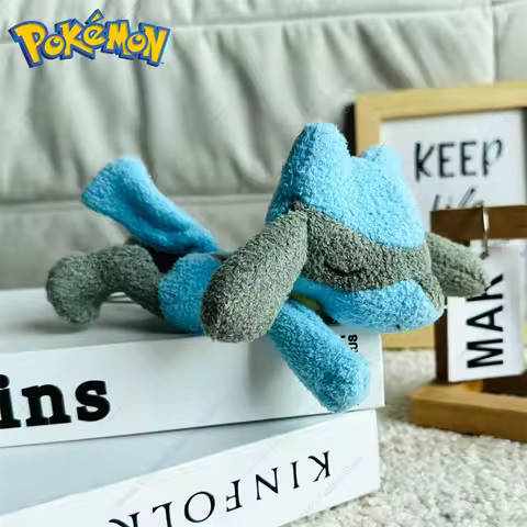 Pokemon Sleeping Eevee Gengar Lucario Oshawott Plush Toys Kawaii Wooper Mimikyu Jirachi Terapagos Pe