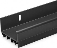 PVC Slide-On Door Bottom | Adjustable Plastic Weatherstrip Door Bottom with Drip Cap | 3 Feet (36-In