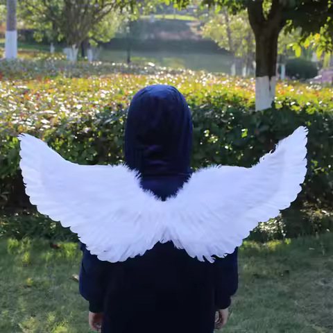 Halloween Cosplay Wings Black White Angel Wings Cosplay Props Carnival Party Show Devil Wing Adult F