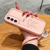Case For Samsung A25 5G A15 4G A15 5G Phone Dog Cat Three-Color Silicone Name Hanging Shockproof