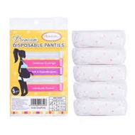 AUTUMNZ Disposable Panties 5pcs Panties Pakai Buang Spender Wanita Pakai Buang Panties Bersalin Wani