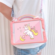 Awotech Unicorn i Pad Casing With Strap Kids Shockproof I pad Cover i Pad Mini 1 2 3 4 5 i Pad 2 3 4