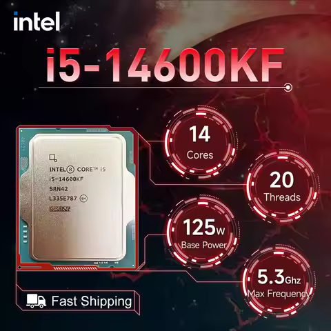 Intel Core i5 14600KF 3.5GHz 14-Core(6-P-core 8-E-core) 20-Thread CPU 125W L3=24M LGA 1700 without f