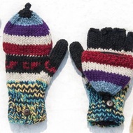 手工編織 保暖 觸控手套 防風手套 手織純羊毛針織手套/可拆卸手套/內刷毛手套/保暖手套 聖誕節禮物 生日-漸層星塵感