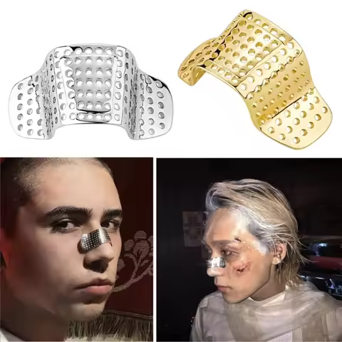 U6XE Hip Hop Rock Nose Clip for Men Women Trend Fake Nose Rings Metal Fake Nose Jewelry Party Club A