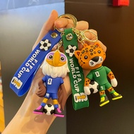 2026 World Cup Cartoon Mascot Keychain Soccer Trophy Cute Animal Gift Fans Soccer Characters Fan Pen