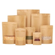 [Kitchen Food Storage Kraft Paper Bags] [Travel Portable Airtight Seal Ziplock Bag] [Nuts,Candy,Cookies,Storage Bags]