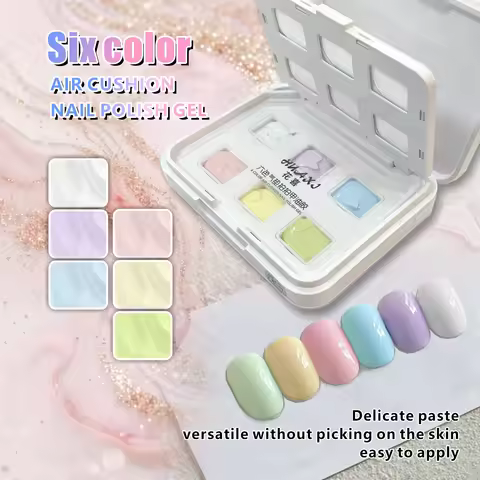Six color air cushion gradient painting gel, foundation make-up halo dye tapping gel, Macaron powder