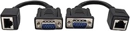 DB9 RS232 to RJ45 Extender Adapter, DB9 9-Pin Serial Port Male to RJ45 Cable CAT5 CAT6 Ethernet LAN 