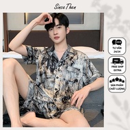 High-quality men's pajamas, men's silk pajamas for home wear - Since Then silk pajamas men