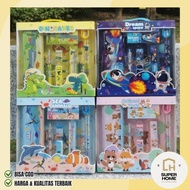 SH17 - 9 in 1 Stationery Set Package 9 pcs School Stationery Set Complete School Supplies/ for Eleme