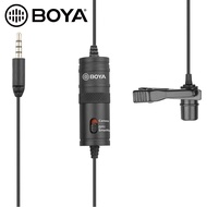 BOYA BY-M1 Omni Directional Lavalier Microphone Clip On Micro Cravate Mic for Smartphone DSLR Camcorder Audio Recorder