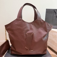 SL/New model genuine leather high-quality large-capacity tote versatile shopping bag, airport bag.