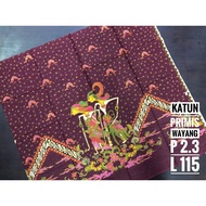 SOLO Batik Cloth (Alusan Dye) with Rama Shinta puppet motif in maroon