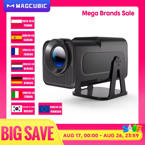 Magcubic HY320 NTV Netflix Officially Licensed Android 13 Projector with 1080P 500ANSI Prime Video Y