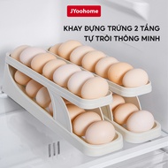 Automatic Rolling 2-Tier 3-Tier Egg Tray - ABS Plastic Smart Refrigerator Egg Tray
