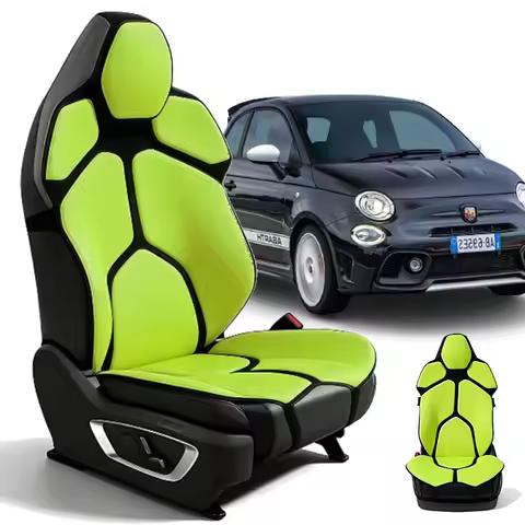 For Fiat 500 500C 500E 2007-2023 Ergonomic Mesh Lumbar Support Cushion Massage Back Pad Breathable C