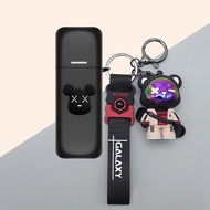 For Anker Soundcore A30i Case Cartoon Bear Cute Astronaut Keychain Pendant Silicone Soft Case Soundc