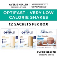 Nestle Optifast Very Low Calorie Diet (VLCD) Milk Shake 12 x 53g | Chocolate, Coffee, Vanilla Flavou