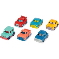 Battat – Wonder Wheels – Set of 6 Mini Toy Cars for Kids – Race Car, Truck, Taxi, Police, Retro, 4x4