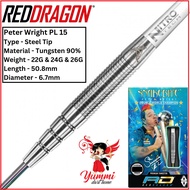 Red Dragon Dart Steel Tip Dart Snakebite Peter Wright PL15 Steel Tip Dart (22g 24G)