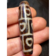 Dzi Tibetan 9 Eye Oil Body Red Core size 50*12mm Protective Stone