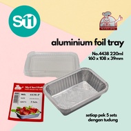 MyChef 5biji 4438-P Food Grade Aluminium Foil Tray / Dulang Aluminium Kek Petak 8 inch Pakai Buang