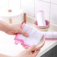 【B344】纖維洗碗布 吸水 抹布 擦手巾 毛巾 清潔布 洗碗巾 厨房洗碗布桌布抹布 棉纱洗碗巾