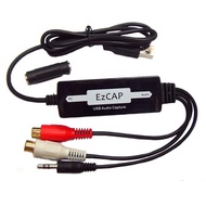 EzCAP USB 3.5mm Audio Capture Grabber Edit Audio Cable to Digital for Recording Analog Audio Cassett