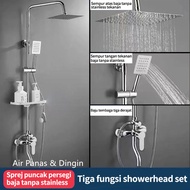 Shower Set Kamar Mandi Rain Shower/Set Shower Air Panas Dingin Alat Mandi Kamar Mandi