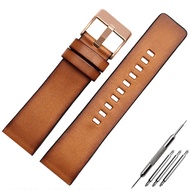 Genuine Leather Bracelet for diesel DZ7406 DZ7408 DZ4476 DZ4343 watch strap Brown watchband 22mm 24 