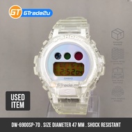 USED Original G Shock Men DW-6900SP-1D DW6900SP-1 Digital 25th Anniversary Watch Clear Resin Band [READY STOCK]