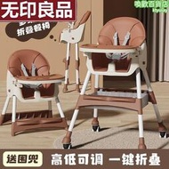 無印良品寶寶餐椅兒童飯椅子可摺疊可攜式座椅家用嬰兒學坐餐桌