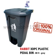 RABBIT XDPC PLASTIC PEDAL BIN - 88Lt - recycle step on pedal bin / trash bin / recycle bin / tong sa