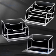 CRAFTMX 1Pcs Business Card Box, Display Stand  Transparent Bussiness Card Holder, School Office Supp